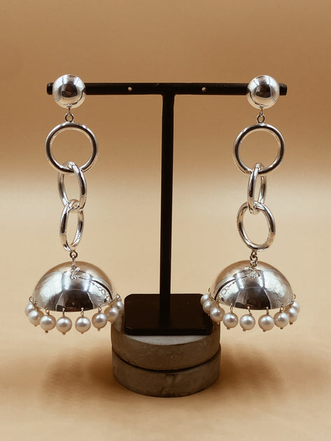 RAINA Jhumkas with Sahara (Lilac) main image 1