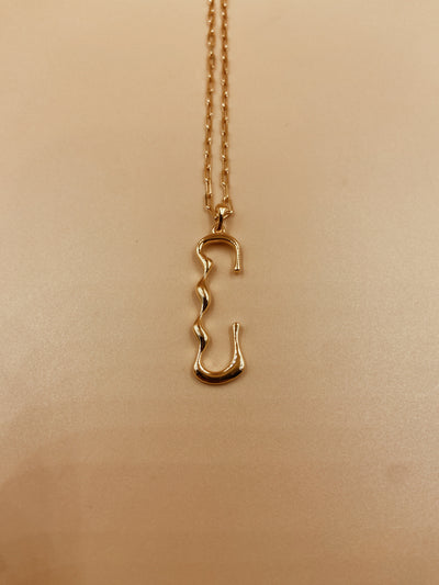Letter C Necklace | 18kt Solid Gold
