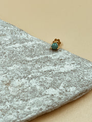 Tiny Nebula Turquoise Dot Nose Pin