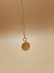 Small Moon Medallion Necklace