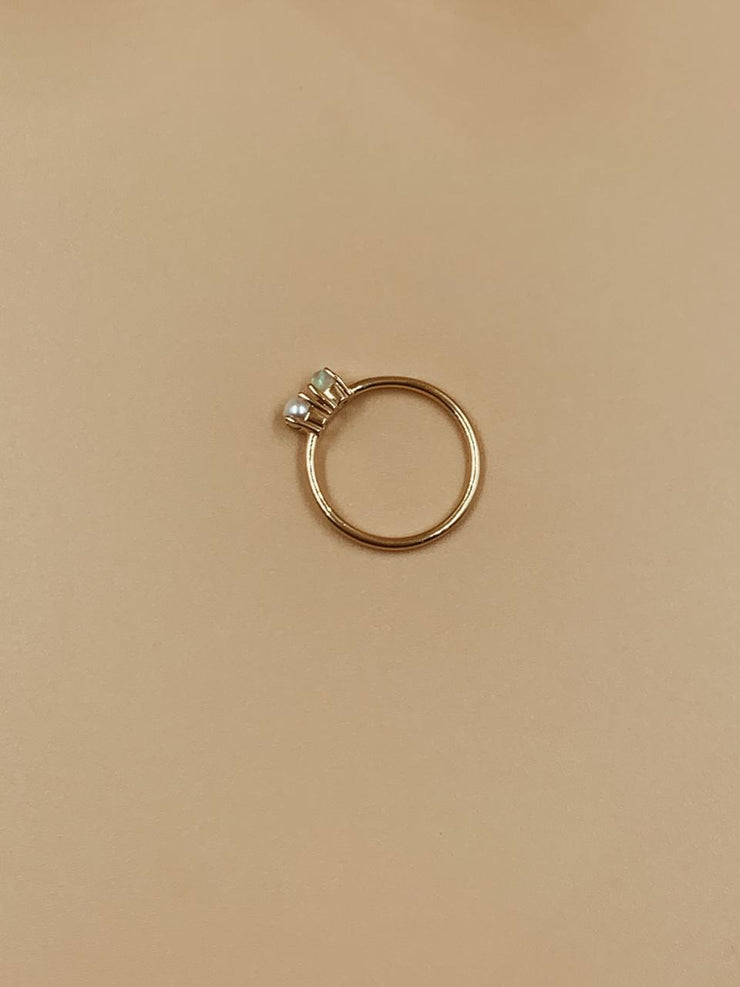 Odxel Pearl Opal Ring | 18kt Solid Gold