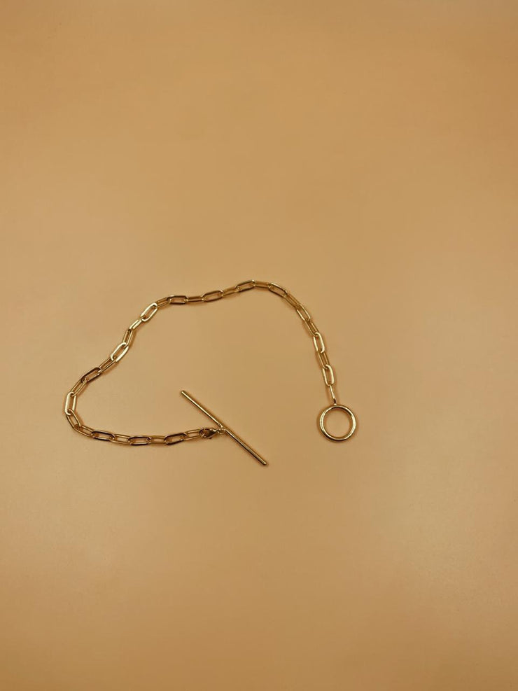 Kaori Toggle Anklet With and Without Charm In Sterling Silver