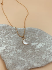 Ala Mother-of-Pearl Crescent Charm Necklace
