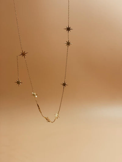 Starburst Brass Necklace