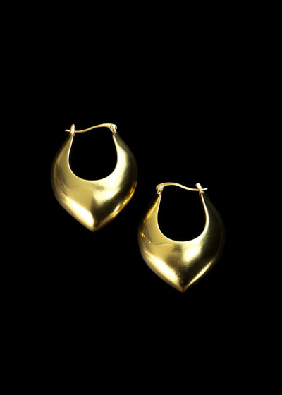 Big Fairuz Hoops in Gold Tone