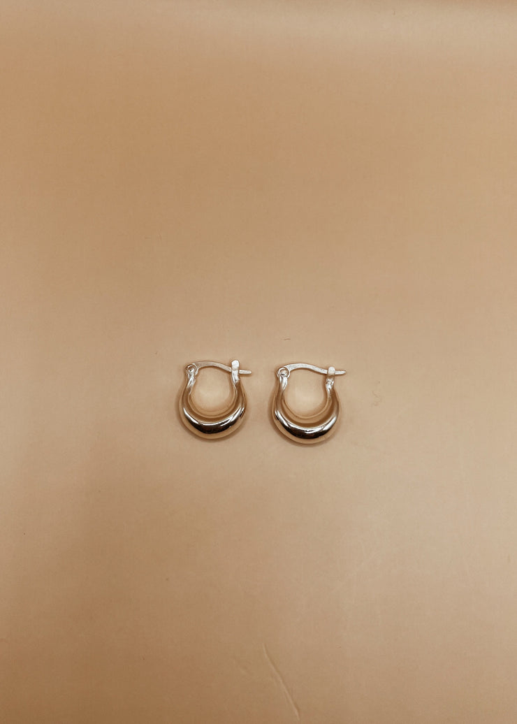 Mama Nazia Hoops in Silver Tone