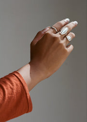 Bravura Ring in Silver Tone