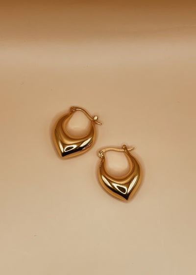 Fairuz Hoops in Gold Tone