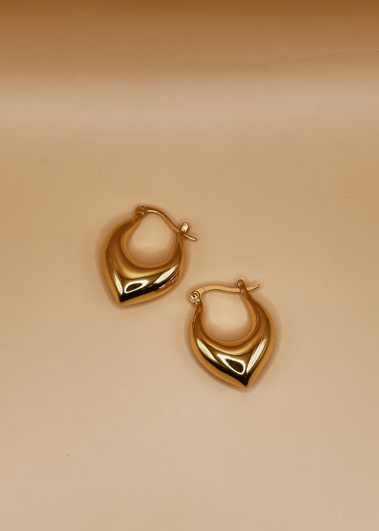 Fairuz Hoops in Gold Tone