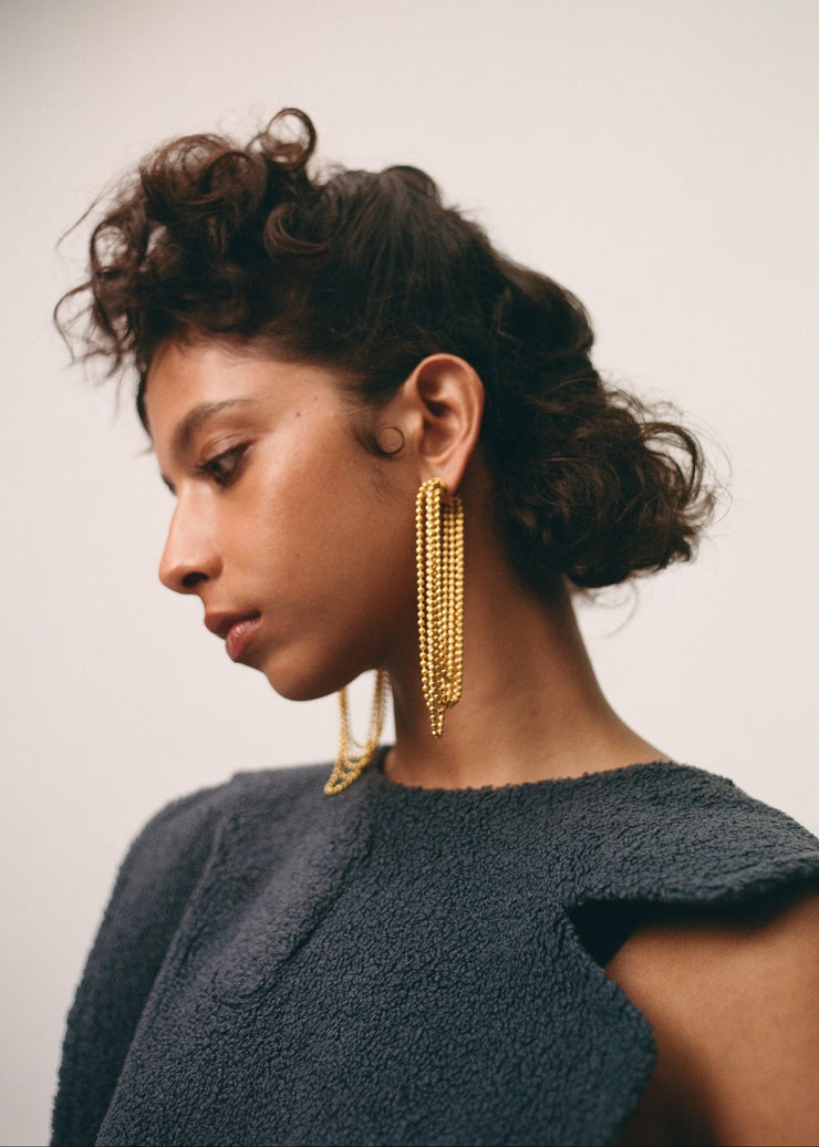 Amira Fallingwater Earrings in Gold Tone