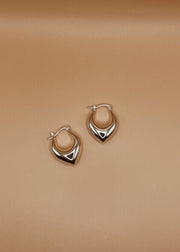 Fairuz Hoops in Silver Tone