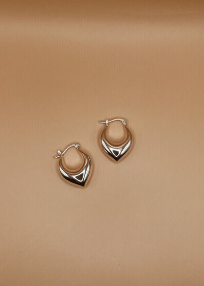 Fairuz Hoops in Silver Tone