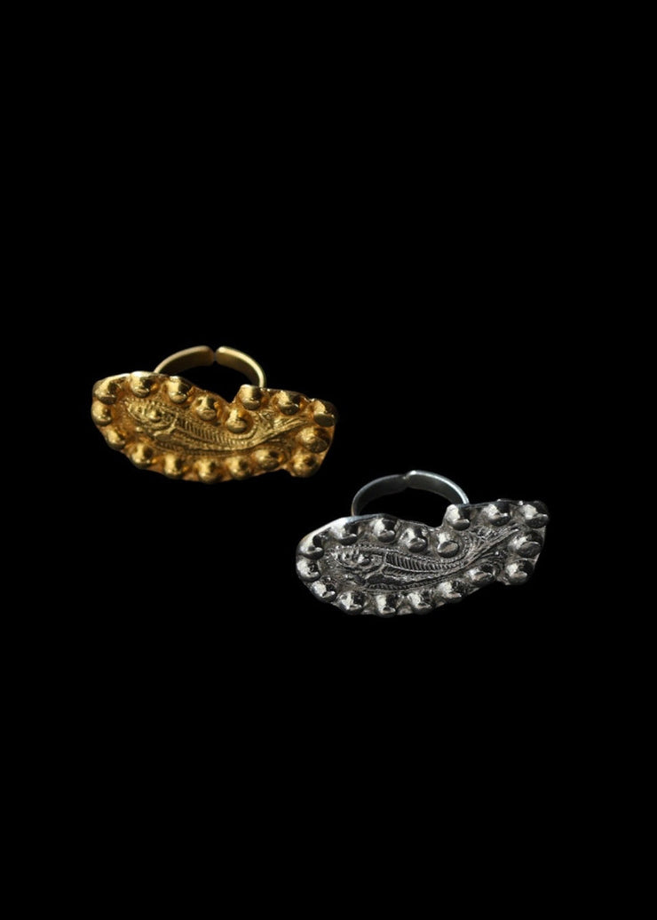 The Medieval Fish Ring in Gold Tone