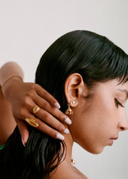 Baby Signet Ring in Gold Tone