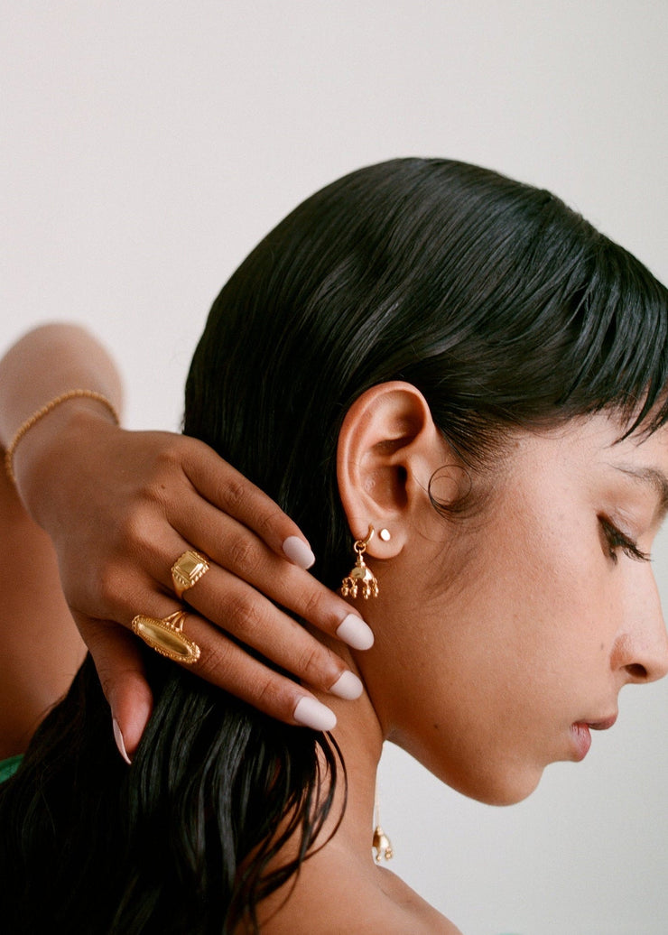 Baby Signet Ring in Gold Tone