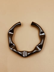 Crater Chunky Bangle in Gunmetal