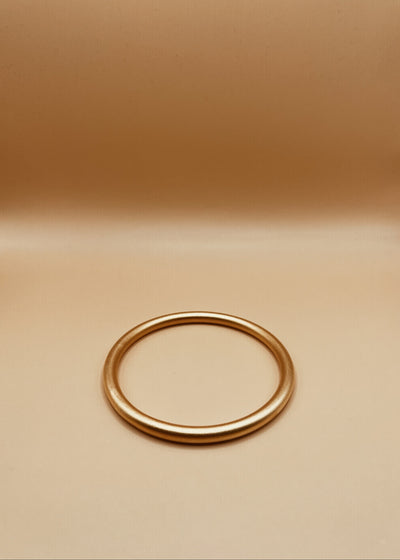 Roundabout Chimbai Bangle in Matte Gold