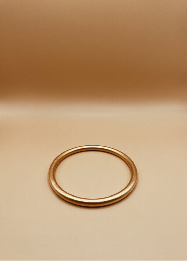 Roundabout Chimbai Bangle in Matte Gold