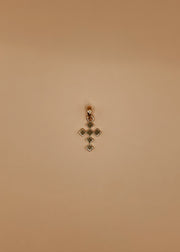 Mini Dori Cross Charm in Gold