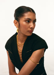 Big Fairuz Hoops in Gold Tone