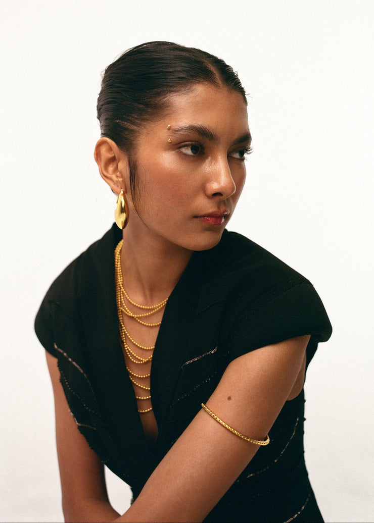 Big Fairuz Hoops in Gold Tone
