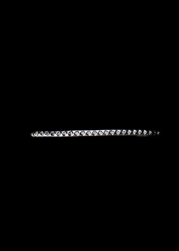 Pyramid Arm Cuff in Silver Tone