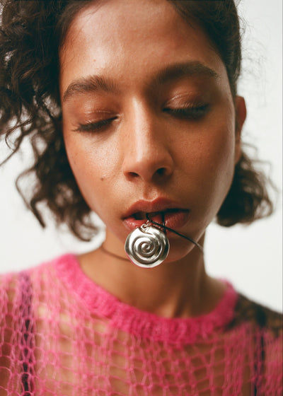 Retrospect Pendant Necklace in Silver Tone