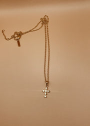 Mini Dori Cross Necklace in Gold