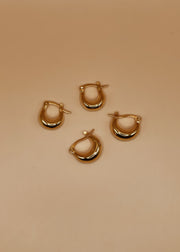 Mini Nazia Hoops in Gold Tone