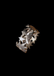 Ciel Moon & Stars Ring in Silver Tone