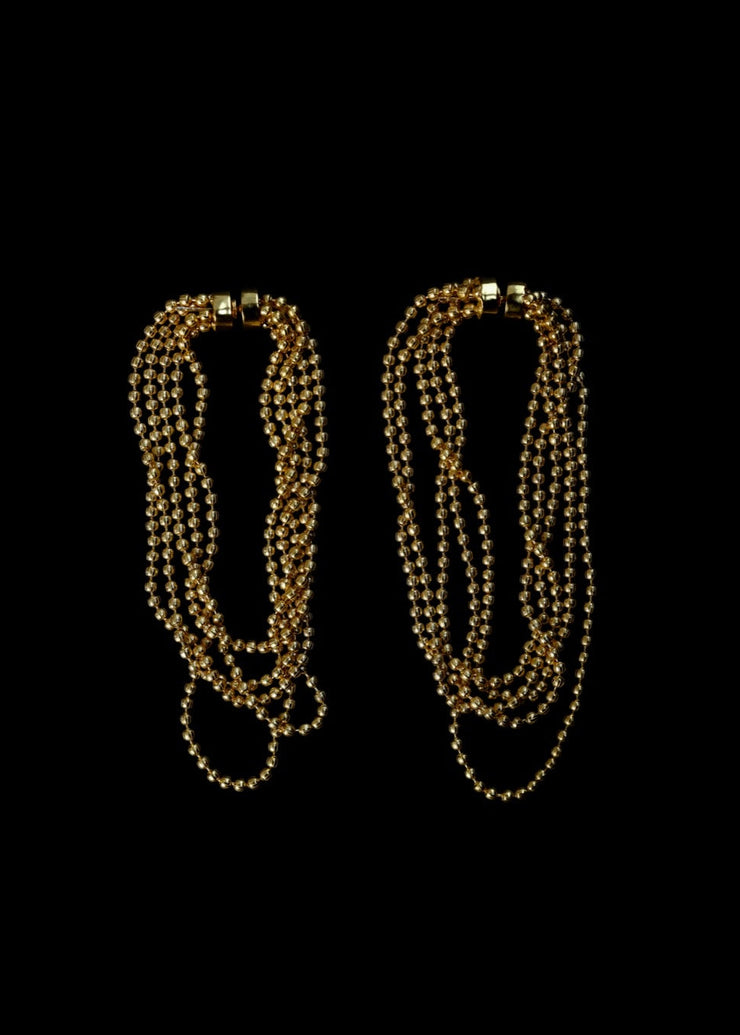 Amira Fallingwater Earrings in Gold Tone