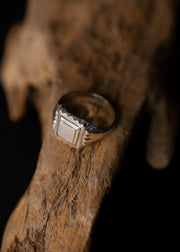 Baby Signet Ring in Silver Tone