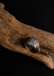 Baby Signet Ring in Silver Tone