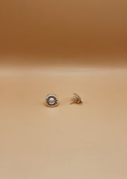 Small Tender Daisy Studs in Silver Tone