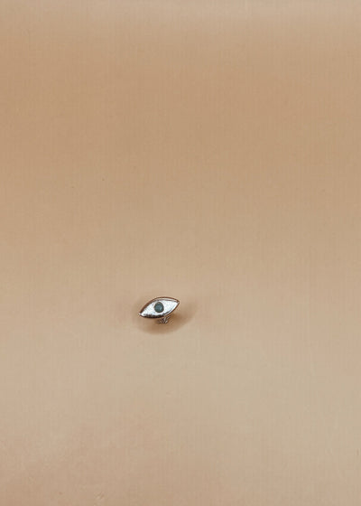 Evil Eye Nose Pin in Silver Tone