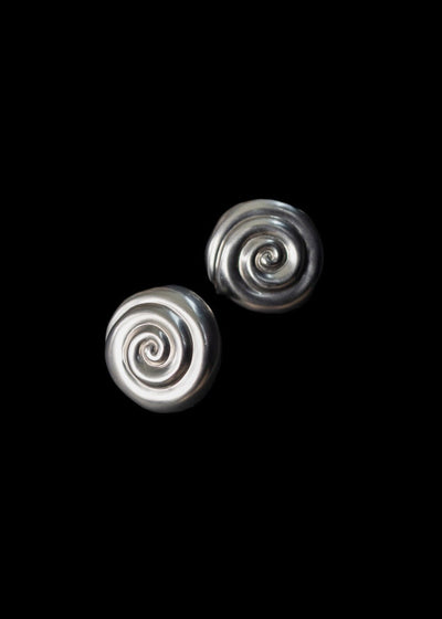 Retrospect Studs in Silver Tone