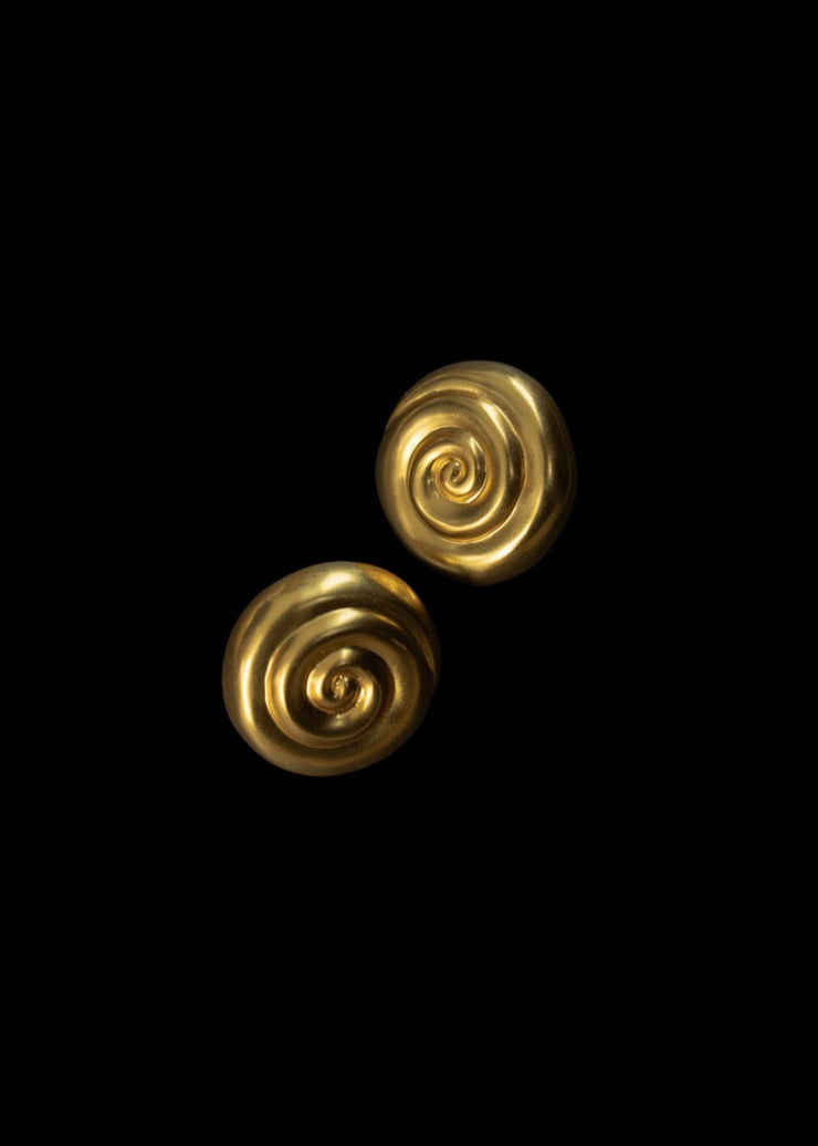 Retrospect Studs in Gold Tone