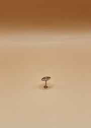 Evil Eye Nose Pin in Silver Tone