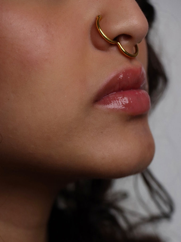 Aesthetic Septum Piercing Close Aesthetic Nose Stud And Septum The