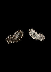 The Medieval Fish mis-matched Ear Climber in Silver Tone