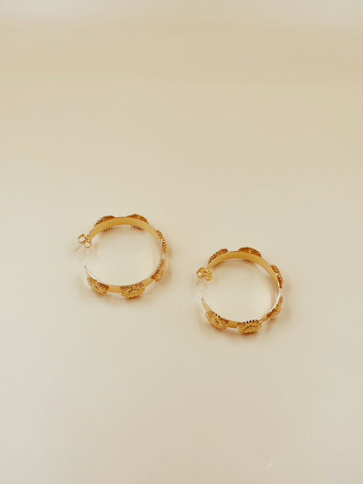 Little Daisy Metal Hoops