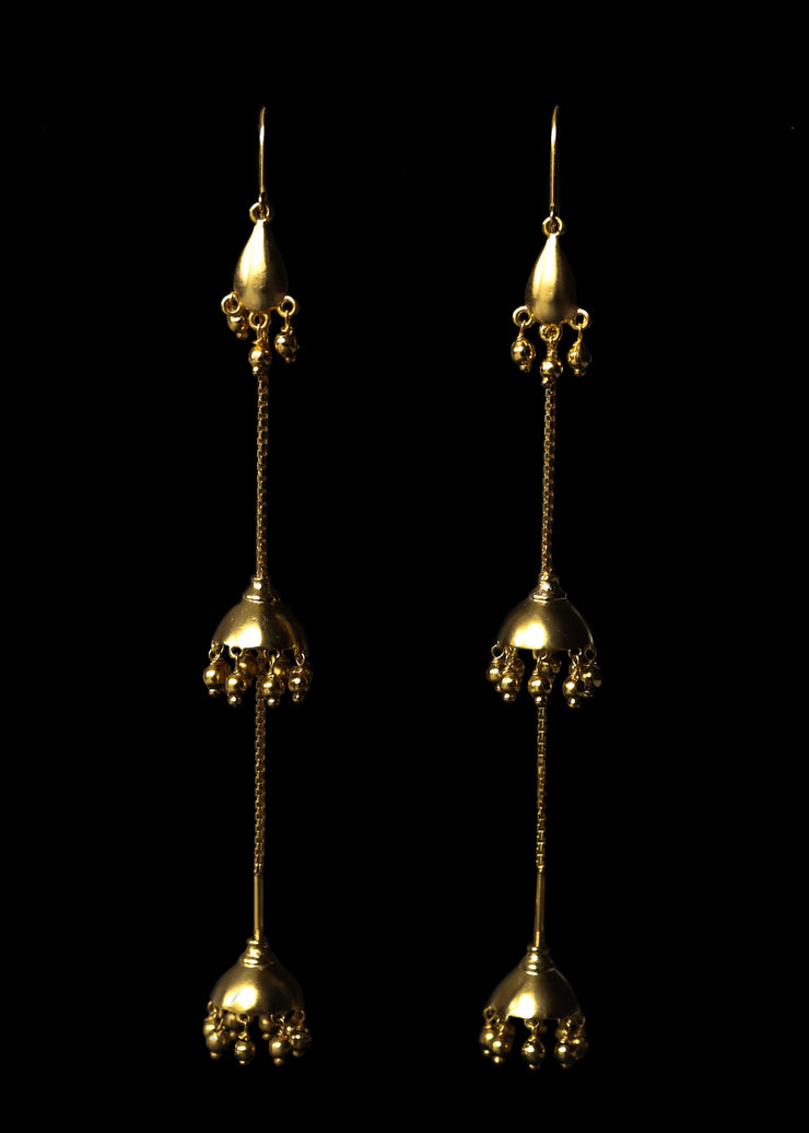 Darling Jhumkas in Gold Tone - Long