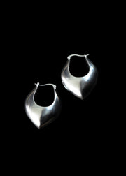 Big Fairuz Hoops in Silver Tone