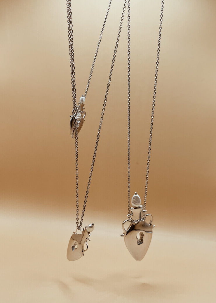 Homecoming Big Vase of Plenty Necklace in Silver