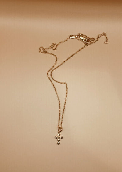 Mini Dori Cross Necklace in Gold