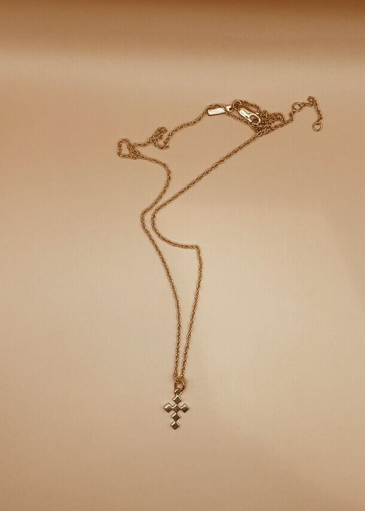 Mini Dori Cross Necklace in Gold