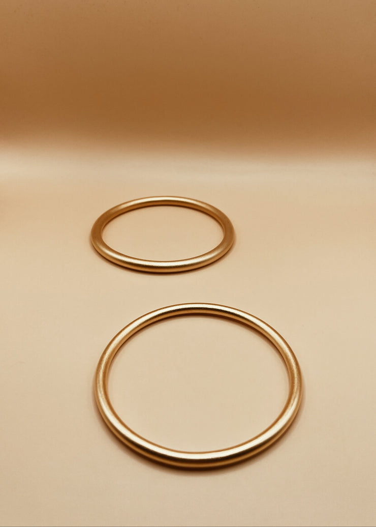 Roundabout Chimbai Bangle in Matte Gold