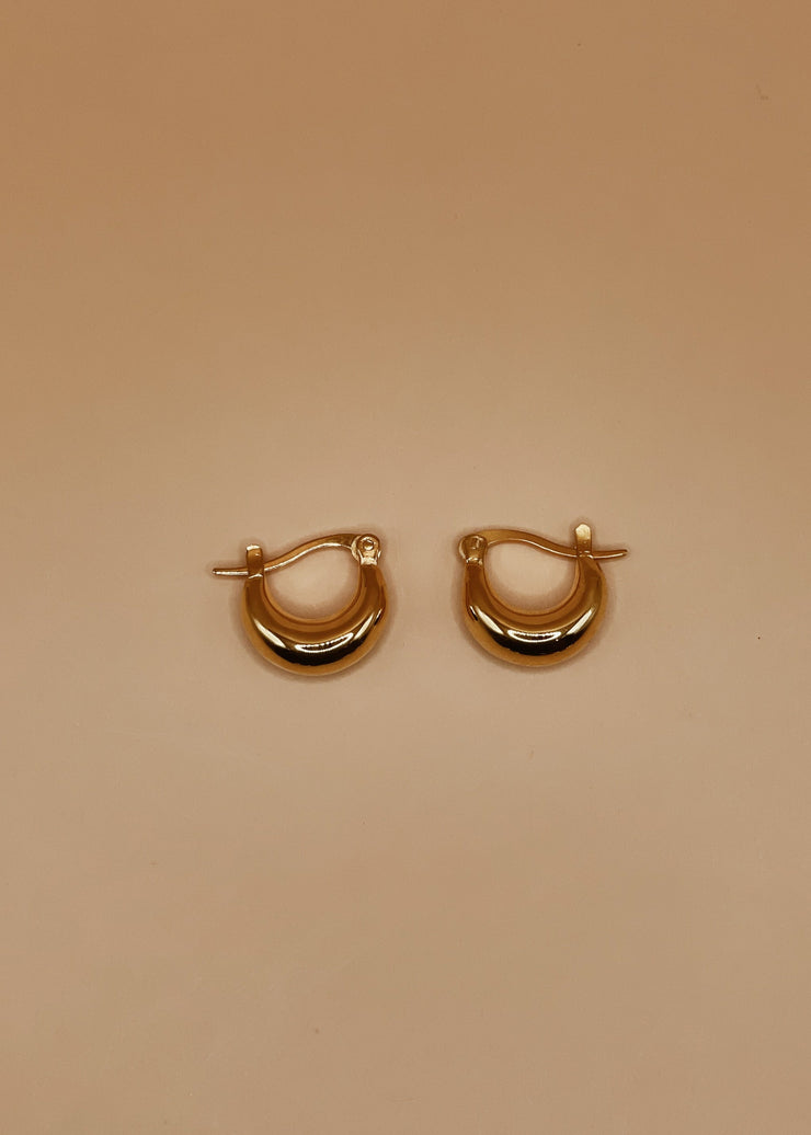Mama Nazia Hoops in Gold Tone