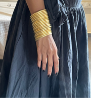 Roundabout Chimbai Bangle in Matte Gold