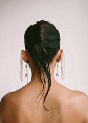 Darling Jhumkas With Seed Pearls in Silver Tone - Long